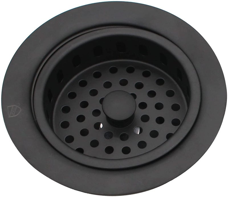 Westbrass D2145-62 3-1/2" Post Style Large Kitchen Sink Basket Strainer, Matte Black (2-Pack) - Image 3